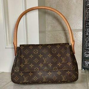 Authentic Louis Vuitton Monogram Mini Looping Bag